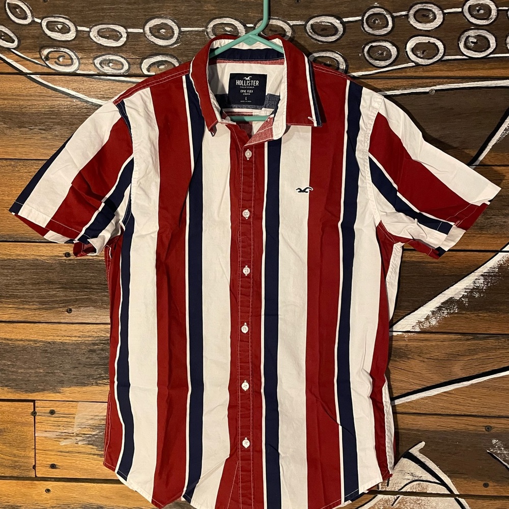 Straight casual button up shirt